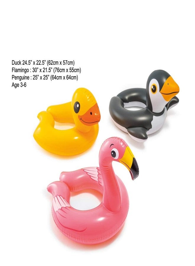 SHREE HANS CREATION Playful Animal Shape Swim Pool Water Float Ring Tube Boat for Kids Inflatable Flamingo Penguine Duck Shaped Swimming Pool Tub Swim Safety Ring for Baby (Duck) - Image 3